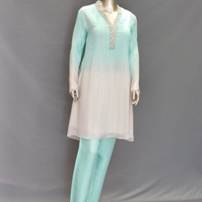 Pista Bliss Handcrafted Silk Satin Suit Set