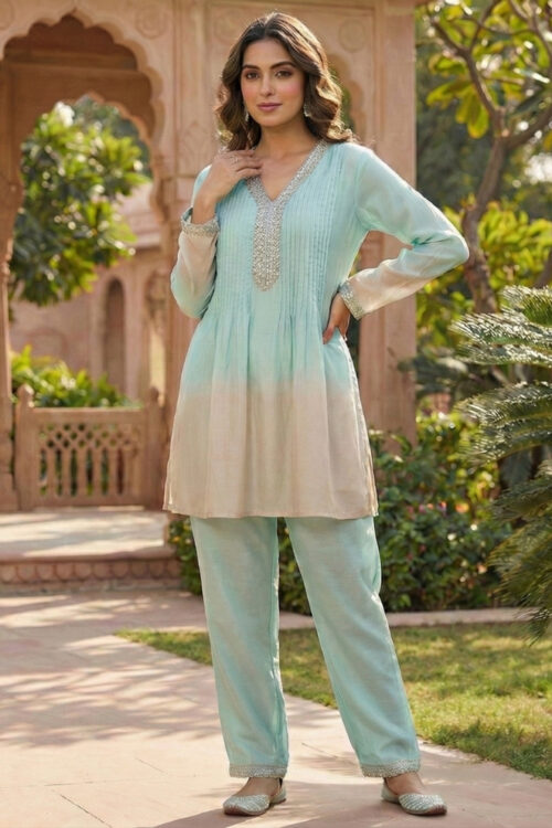 Pista Bliss Handcrafted Silk Satin Dress