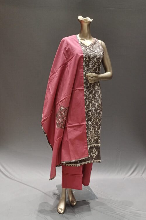 Maroon Cotton Batik Print Palazzo Set – Casual Wear