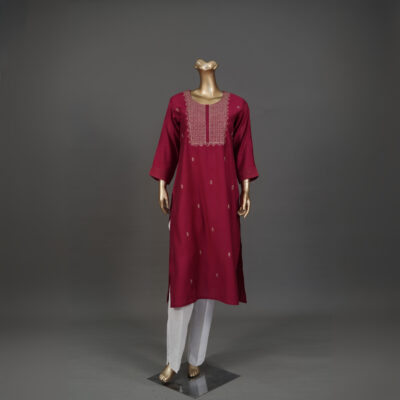 Rani Embroidered Silk Kurti – Ethnic Wear