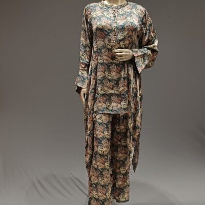 Printed Multi Grey Rayon Co ord Set – Trendy Casual Wear