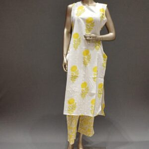 I/W Two Pcs Yellow Printed
