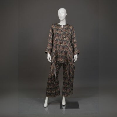 Printed Multi Grey Rayon Co-ord Set – Trendy Casual Wear